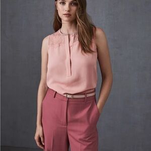 Reiss Kallie Lace Detail Top USA Size 4 UK Size 8